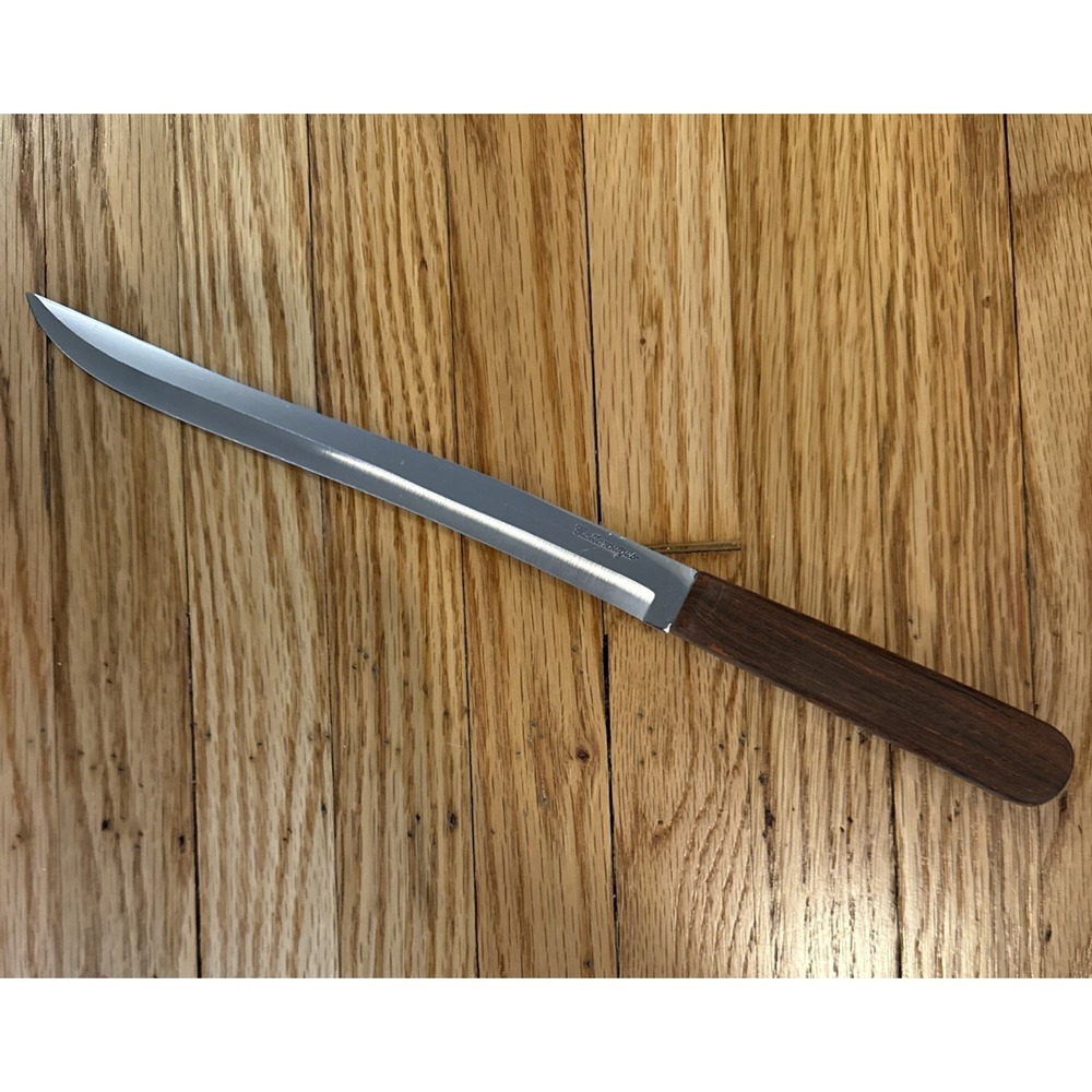 Vintage Cattaraugus Knife KnurledHandle Carving Butcher 8"cottagecore/grannycore